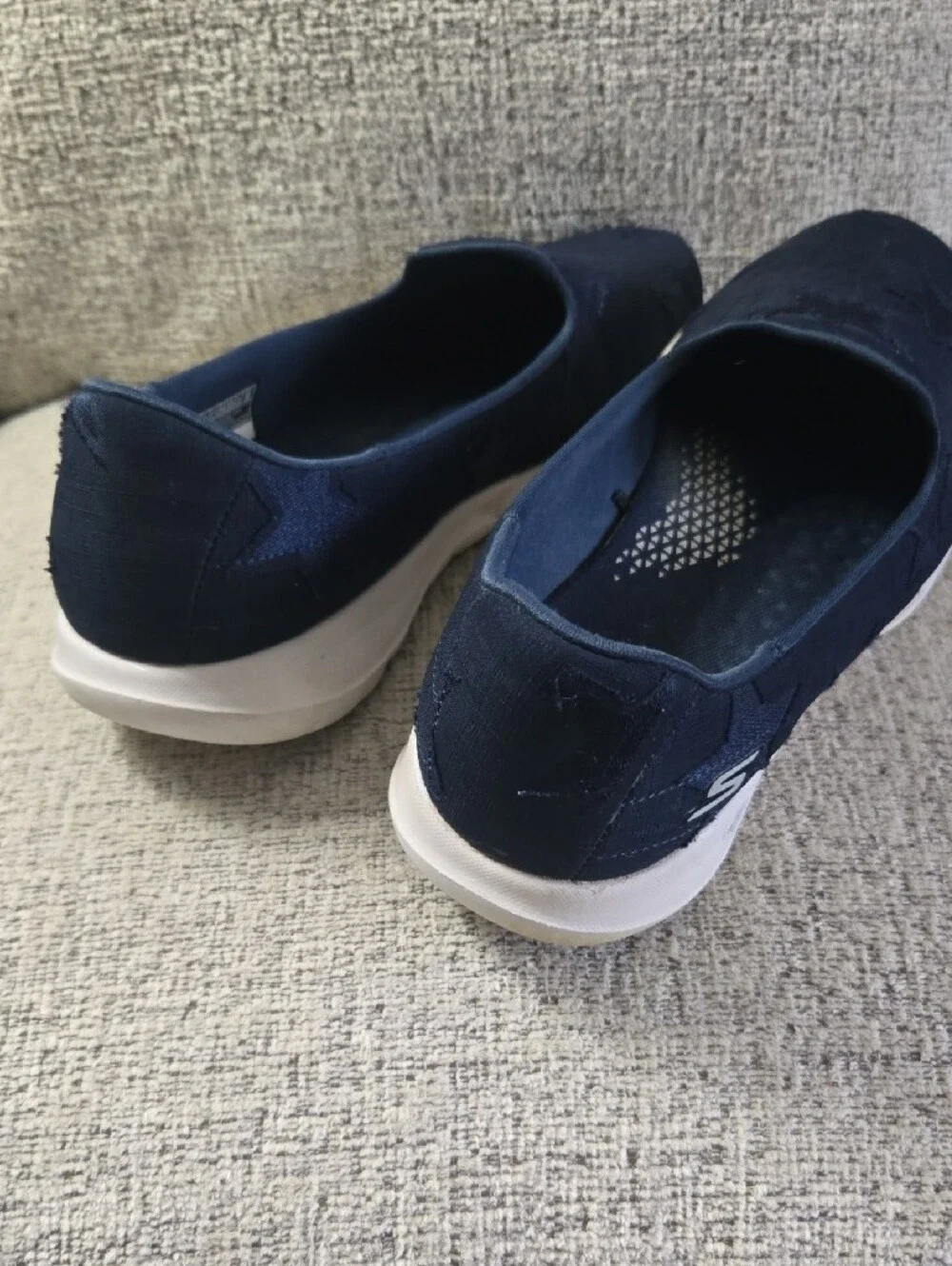 Skechers Navy Slip-On Sneakers with Star Accents